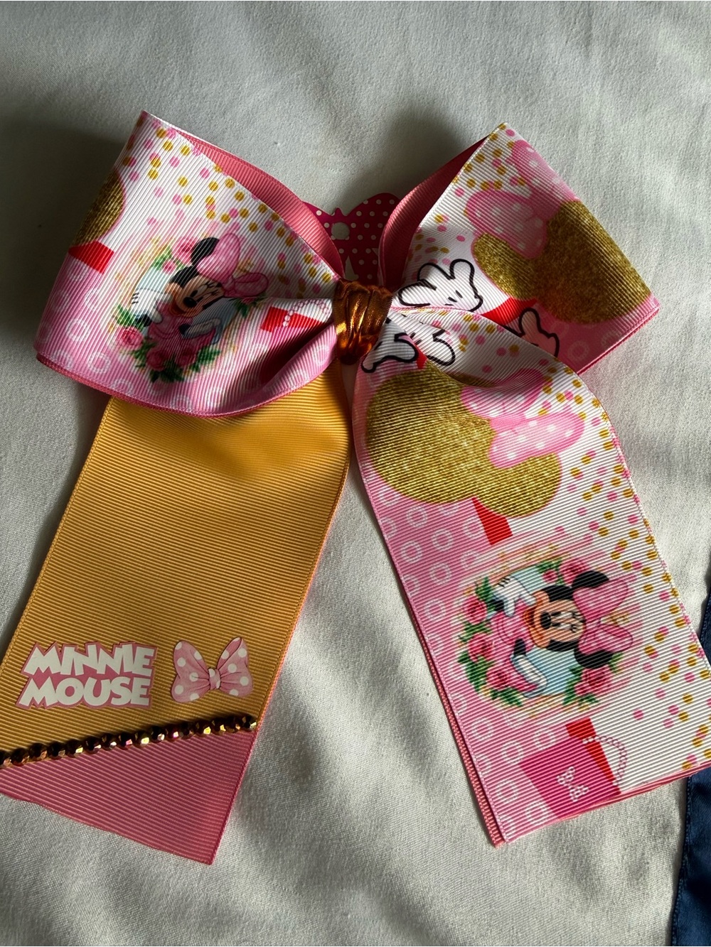 Pink & Yellow Girls Hair Bow